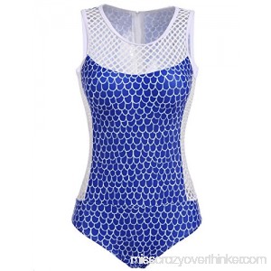 L'amore Women's One Piece Bathing Suits Backless Fashion Monokini Zip up Back Swimsuit S-XXL Blue B07BNZ9XK1